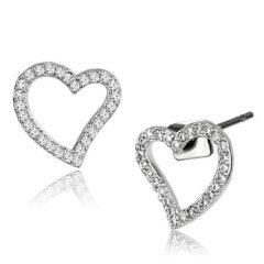 Söta hjärta örhängen med fina cubic zirkonia