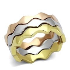 Vacker 3 ringar i en med snyggt wave design