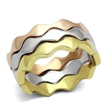 Vacker 3 ringar i en med snyggt wave design