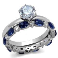 Elegant ringset med vackra glittrande cubic zirconia