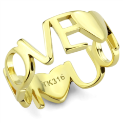Söt ring med LOVE och hjärta design