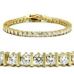 Exklusivt guldpläterad armband med hela 40 gnistrande cubic zirkonia