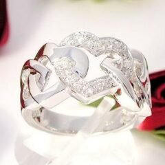 Endless Love silver ring med klara cubic zirkonia