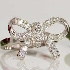 Silver ring med cubic zirkonia