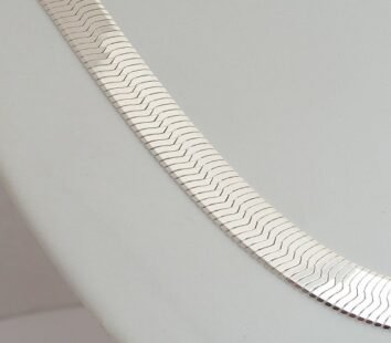 Sillbenkedja “herringbone chain” silver