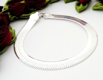 Sillbenkedja “herringbone chain” silver