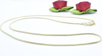 Ormkedja "snake chain" guldpläterad 45cm