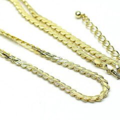 Omega kedja “flat omega chain” guldpläterad