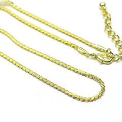 Omega kedja “flat omega chain” guldpläterad