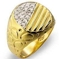 Stilig klackring med cubic zirkonia