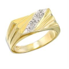Elegant herr ring med cubic zirkonia